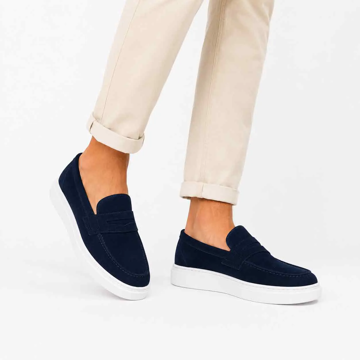 Moccasin pour homme 270 bleu daim    miniature